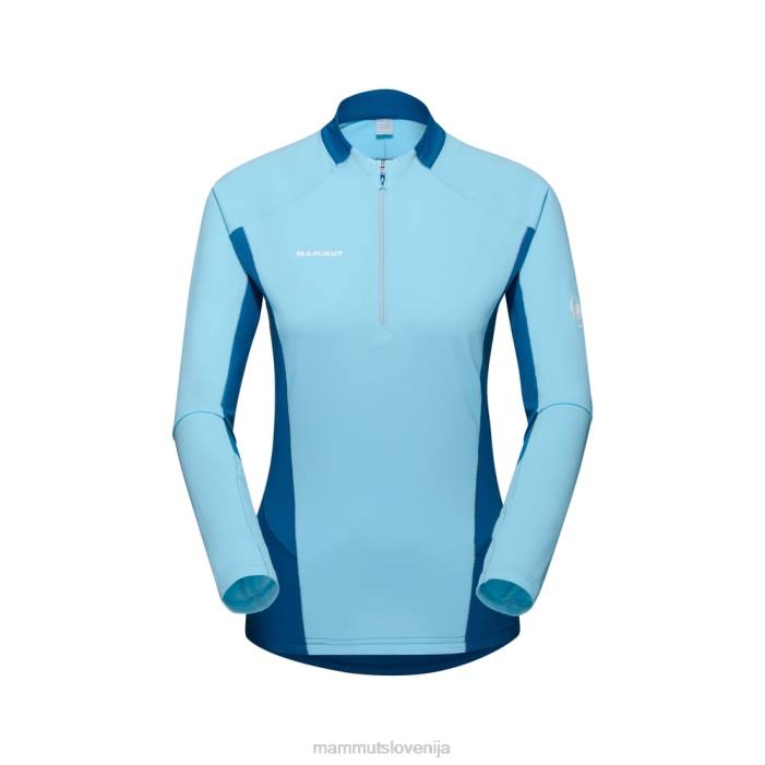 hladen modro-globok led oblačila 2JLD848 ženske Mammut aenergy fl polovična zadrga z dolgimi rokavi